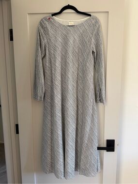 Nico bar (Mumbai) Long-Sleeve Midi Dress - White & Black